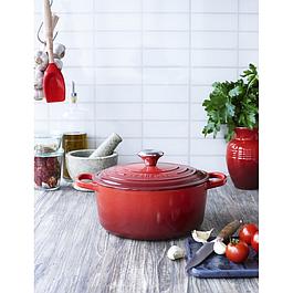 COCOTTE RONDE CERISE 18 CM