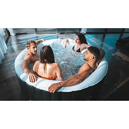 SPA GONFLABLE - SUNSPA - 4 PERSONNES - ROND - COUVERTURE & FILTRE INCLUS