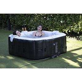 SPA GONFLABLE 6 PERSONNES - SUNSPA - CARRÉ AVEC BANDEAU LED