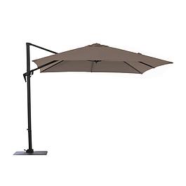 Parasol déporté carré 3 x 3 m taupe