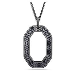 Pendentif SWAROVSKI 'Octogo Black'  Métal plaqué ruthénium et cristaux