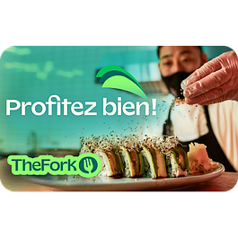 Carte cadeau 150 € 'TheFork' à valoir sur 8 000 restaurants