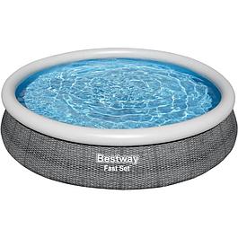 Piscine hors sol autoportante BESTWAY - 366 x 76 cm - Ronde (avec une pompe et cartouche de filtration)