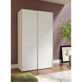 Armoire 2 portes coulissantes - Blanc mat - L 120 x P 61,2 x H 190,5 cm