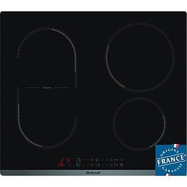 Table de cuisson induction BRANDT - 4 zones -  Revêtement verre - Noir