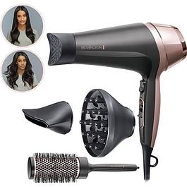 Coffret Coiffure - Remington - Sèche-Cheveux Ionique Curl Confidence, Brosse 45 mm, Grille Céramique