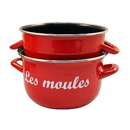 Marmite à moules - BAUMALU - 24 cm - Rouge marquage