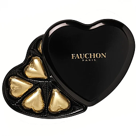 Boîte coeur de chocolats FAUCHON noir