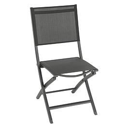 Lot de 4 chaises pliantes anthracite - HESPERIDE