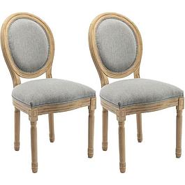 Lot de 2 chaises médaillon