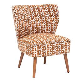 Fauteuil en tissu et bois