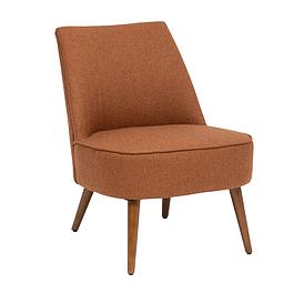 Fauteuil en tissu et bois - ambre