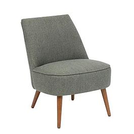 Fauteuil en tissu et bois - vert kaki