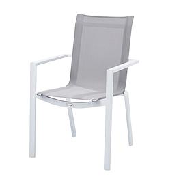 Fauteuil de jardin blanc et gris