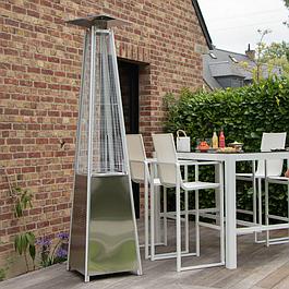 Parasol chauffant hexagonale inox