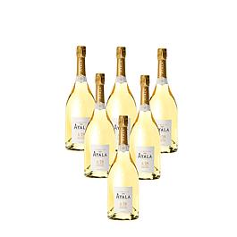 6 bouteilles de champagne AYALA le blanc de blancs 2018