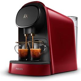 Machine à café à capsules double espresso PHILIPS L'Or Barista - Rouge + 9 capsules