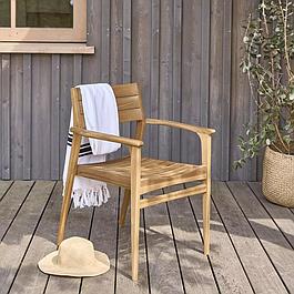 Fauteuil de jardin en teck massif