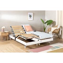 Ensemble relaxation matelas + sommiers électriques 2x80x200 - Mousse - Ferme