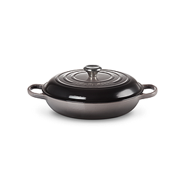 FAITOUT ROND EN FONTE EMAILLEE - LE CREUSET - 30 CM - GRIS