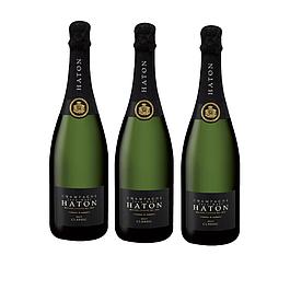 3 champagnes HATON brut classic