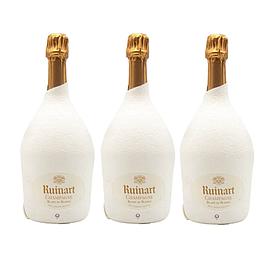 3 champagnes Ruinart brut en étui seconde peau