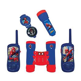 Kit d'aventurier Spider-Man - Lexibook - Talkie-Walkies, jumelles, lampe torche et boussole