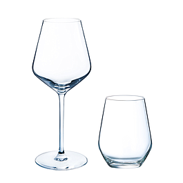 Ensemble de 8 verres à pied 29cl et 8 gobelets hauts 40cl