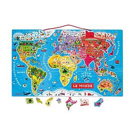 Puzzle Janod Monde magnétique 92 pièces