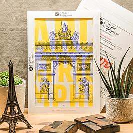 Affiche Letterpress Arc de Triomphe