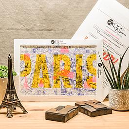 Affiche Letterpress Plan de Paris