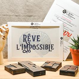 Affiche Letterpress Rêve l’Impossible