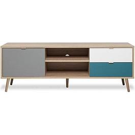 Meuble TV scandinave - L 150 x P 40 x H 51 cm