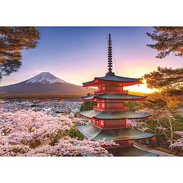 Puzzle 1000 pieces Cerisiers en fleurs du Mont Fuji - Ravensburger