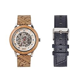 MONTRE ÉCO-RESPONSABLE EN BOIS ET BRACELET VEGAN POUR HOMME