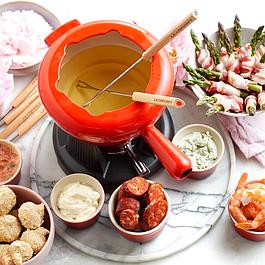 SERVICE A FONDUE EN FONTE ÉMAILLÉE LE CREUSET